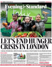 London Evening Standard (UK) Newspaper Front Page for 5 May 2021