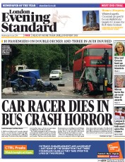London Evening Standard Newspaper Front Page (UK) for 5 June 2014