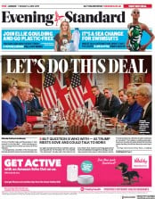 London Evening Standard (UK) Newspaper Front Page for 5 June 2019