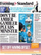London Evening Standard (UK) Newspaper Front Page for 5 June 2021