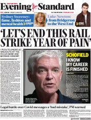 London Evening Standard (UK) Newspaper Front Page for 5 June 2023