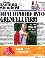 London Evening Standard (UK) Newspaper Front Page for 5 July 2017