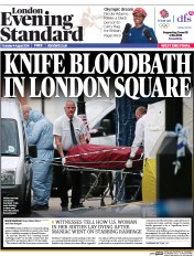 London Evening Standard (UK) Newspaper Front Page for 5 August 2016