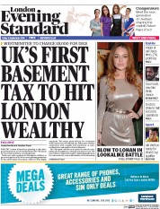 London Evening Standard (UK) Newspaper Front Page for 5 September 2016