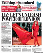 London Evening Standard (UK) Newspaper Front Page for 5 September 2022