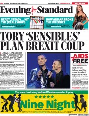 London Evening Standard (UK) Newspaper Front Page for 6 December 2018