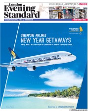 London Evening Standard (UK) Newspaper Front Page for 6 January 2017