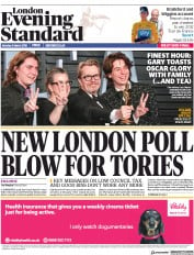 London Evening Standard (UK) Newspaper Front Page for 6 March 2018