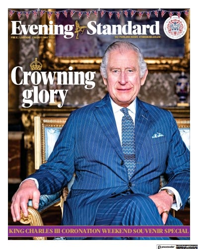 London Evening Standard Newspaper Front Page (UK) for 6 May 2023