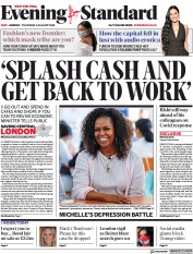 London Evening Standard (UK) Newspaper Front Page for 6 August 2020