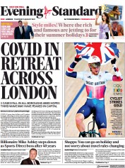London Evening Standard (UK) Newspaper Front Page for 6 August 2021
