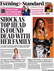 London Evening Standard front page for 7 February 2023