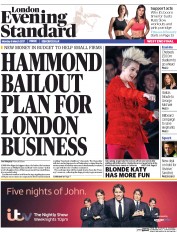 London Evening Standard (UK) Newspaper Front Page for 7 March 2017