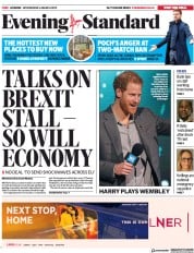 London Evening Standard (UK) Newspaper Front Page for 7 March 2019