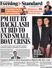 London Evening Standard (UK) Newspaper Front Page for 7 March 2023
