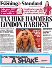 London Evening Standard (UK) Newspaper Front Page for 7 April 2022