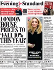London Evening Standard (UK) Front Page for 7 July 2014 | Paperboy ...