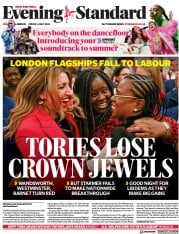 London Evening Standard (UK) Newspaper Front Page for 7 May 2022