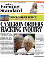 London Evening Standard (UK) Newspaper Front Page for 7 July 2011