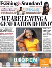 London Evening Standard (UK) Newspaper Front Page for 7 July 2020