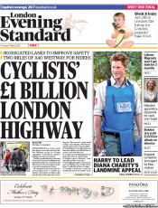 London Evening Standard (UK) Newspaper Front Page for 8 March 2013