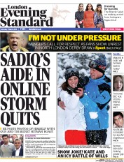 London Evening Standard (UK) Newspaper Front Page for 8 March 2016