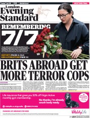 London Evening Standard (UK) Newspaper Front Page for 8 July 2015