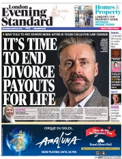London Evening Standard (UK) Newspaper Front Page for 9 February 2017