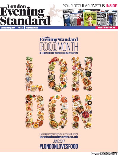 London Evening Standard Newspaper Front Page (UK) for 9 May 2017