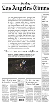 Front Page of Los Angeles Times newspaper from Los Angeles</a>
<!--DON