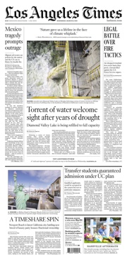 Front Page of Los Angeles Times newspaper from Los Angeles</a>
<!--DON