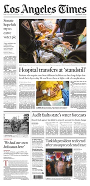 Front Page of Los Angeles Times newspaper from Los Angeles</a>
<!--DON