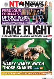 NT News (Australia) Newspaper Front Page for 10 December 2013