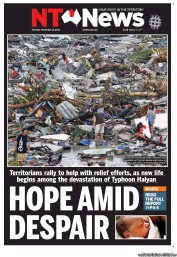 NT News (Australia) Newspaper Front Page for 12 November 2013