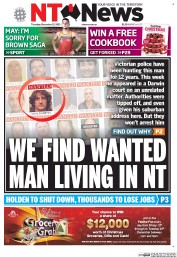 NT News (Australia) Newspaper Front Page for 12 December 2013