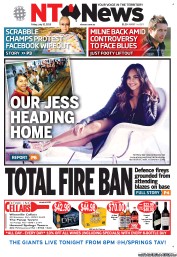 NT News (Australia) Newspaper Front Page for 12 July 2013