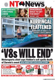 NT News (Australia) Newspaper Front Page for 13 December 2013