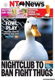 NT News (Australia) Newspaper Front Page for 13 May 2013