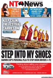 NT News (Australia) Newspaper Front Page for 13 August 2013