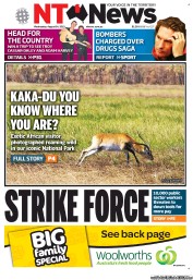 NT News (Australia) Newspaper Front Page for 14 August 2013