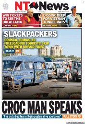 NT News (Australia) Newspaper Front Page for 15 April 2013