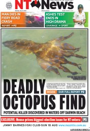 NT News (Australia) Newspaper Front Page for 15 July 2013