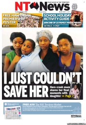 NT News (Australia) Newspaper Front Page for 1 October 2013