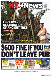 NT News (Australia) Newspaper Front Page for 20 December 2013