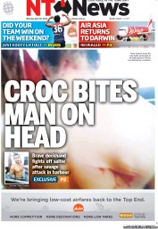 NT News (Australia) Newspaper Front Page for 22 April 2013