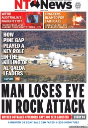 NT News (Australia) Newspaper Front Page for 22 July 2013