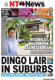 NT News (Australia) Newspaper Front Page for 22 August 2013