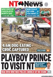 NT News (Australia) Newspaper Front Page for 23 May 2013