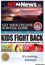 NT News (Australia) Newspaper Front Page for 24 October 2013