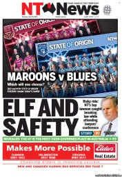 NT News (Australia) Newspaper Front Page for 25 June 2013